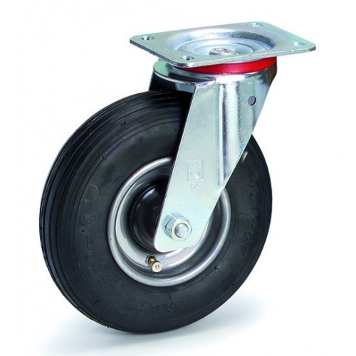 Roue pivotante pneumatique pour chariot et brouette 8x2.5” et 90Kg