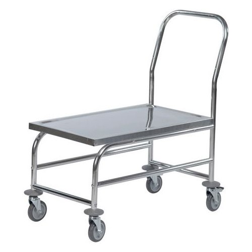 Chariot inox 2 étages dont 1 plateau