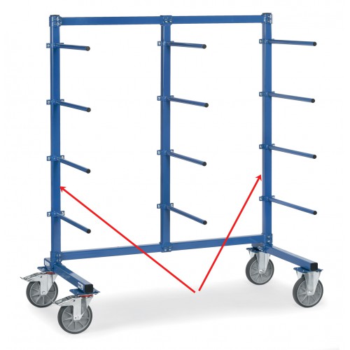 Barre verticale pour chariots à barres de portées horizontales