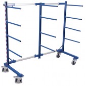 Chariot de rayonnage cantilever mobile simple face