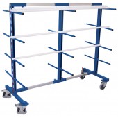 Chariot de rayonnage cantilever mobile double face