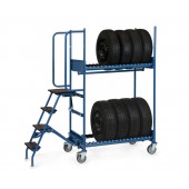 Chariot pour pneumatiques avec marchepied 250 kg