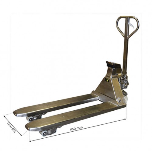 Transpalette peseur INOX 316 2000 kg