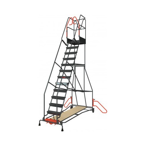 Escabeau de rayonnage à immobilisation automatique