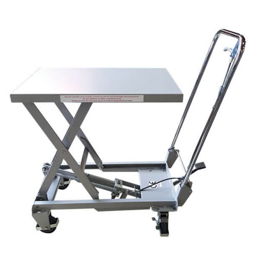 Table élévatrice manuelle pliable en aluminium léger