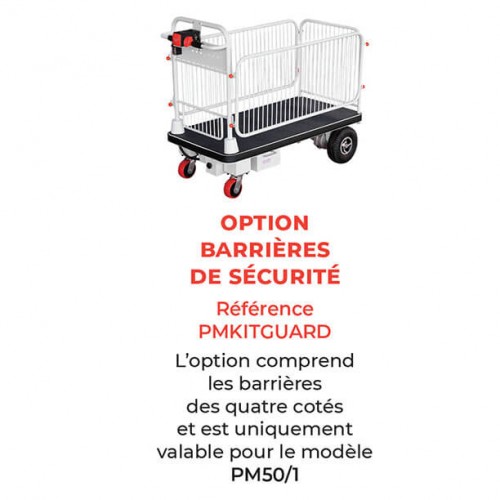 Barrière de sécurité 4 côtés pour chariot