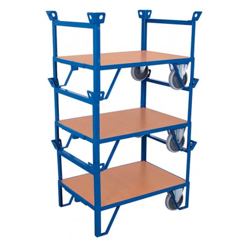 Plateau roulant empilable à 2 tréteaux