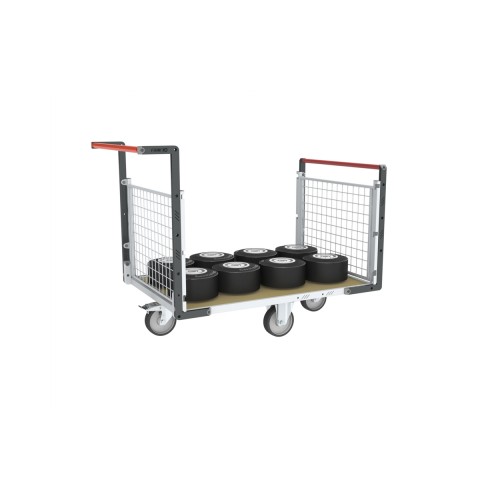Chariot habillage grillagé 2 dossiers rotation 360°