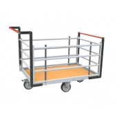 Chariot modulaire roues losange et double ridelles tube