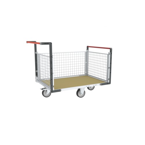 Chariot modulaire roues position losange et ridelle