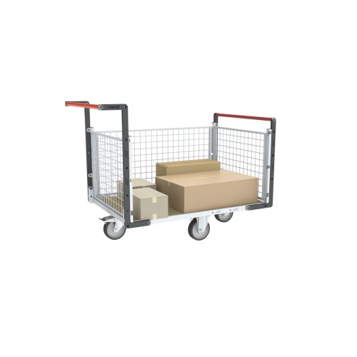 Chariot modulaire roues position losange et ridelle