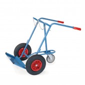 Diables porte-bouteilles &agrave; roue support pour 2 bouteilles de 50 litres