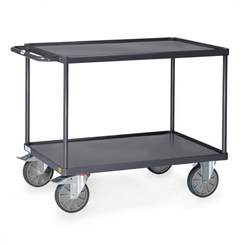 Chariots t&ocirc;l&eacute;s ESD &agrave; 2 plateaux &eacute;tanches &agrave; rebord