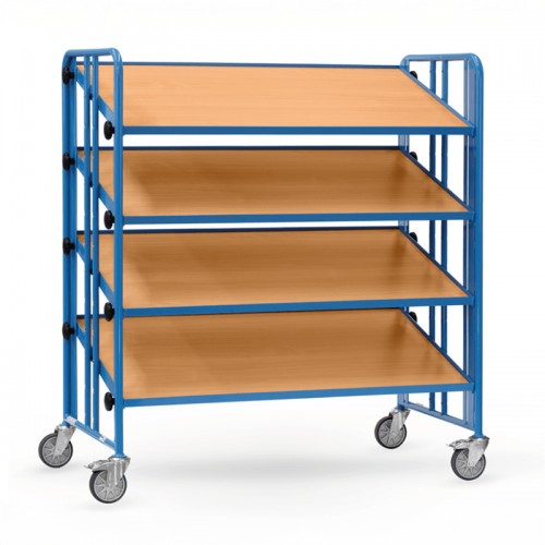 Servante porte-pi&egrave;ces 1 face avec 12 bacs