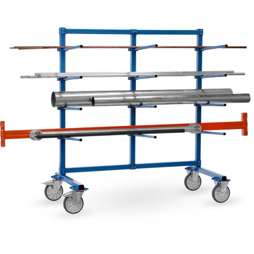 Chariot Cantilever &agrave; barres de port&eacute;e inclin&eacute;es