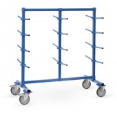 Chariot Cantilever &agrave; barres de port&eacute;e inclin&eacute;es double face