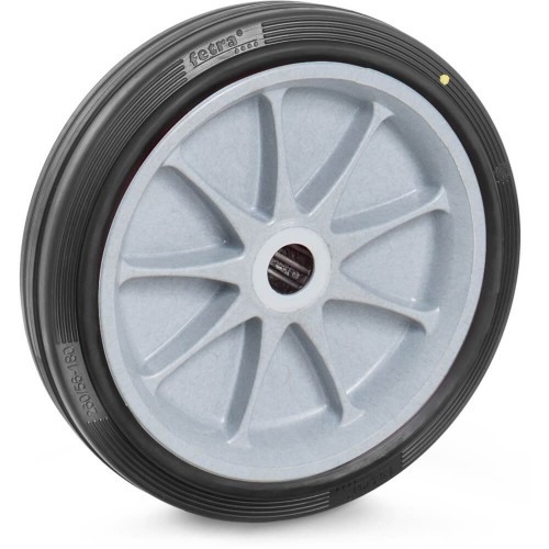 Roue &agrave; bandage caoutchouc ESD - 260 x 56 mm