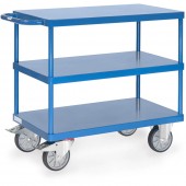 Chariot 3 plateaux &eacute;tanche t&ocirc;le d'acier