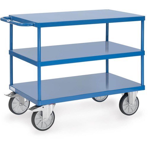Chariot 3 plateaux &eacute;tanche t&ocirc;le d'acier