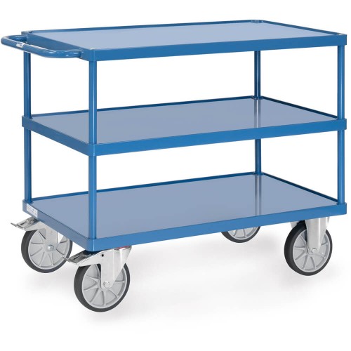 Chariot 3 plateaux &eacute;tanche &agrave; rebords