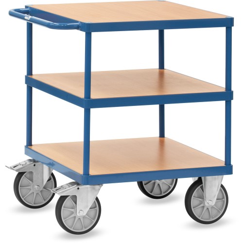 Servante carr&eacute;e 3 plateaux