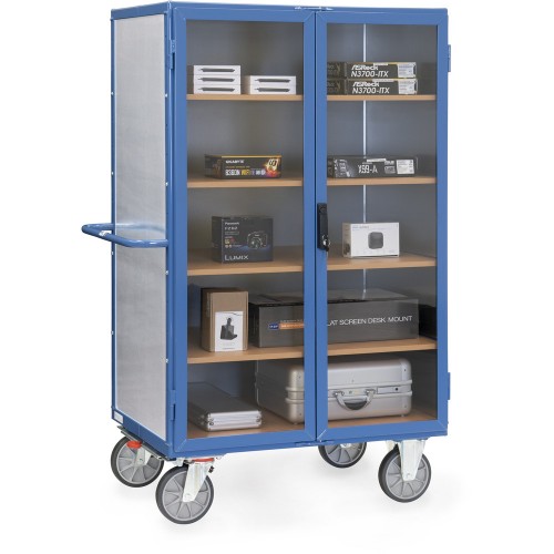 Chariot ferm&eacute; t&ocirc;l&eacute; avec portes transparentes