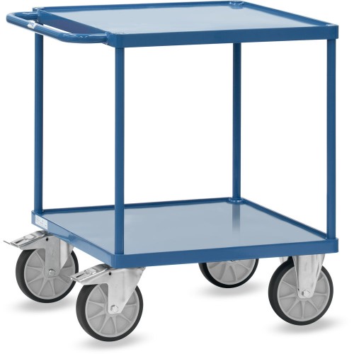 Servante &agrave; 2 plateaux t&ocirc;l&eacute;s &agrave; rebords