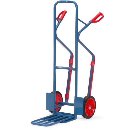 Diables acier &agrave; bavettes et patins amovibles de charge 300 kg