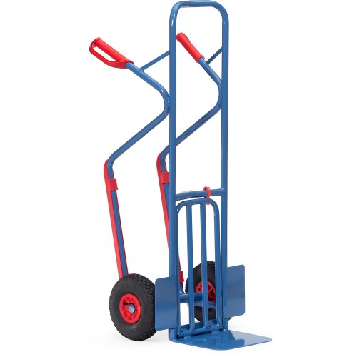 Diables acier &agrave; bavettes et patins amovibles de charge 300 kg