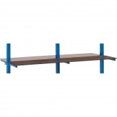 Plateau bois sur barres de port&eacute;e horizontales 1600 x 370 mm