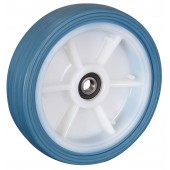 Roue caoutchouc plein bleue - 260 x 65 mm