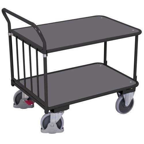 Chariot &agrave; plateaux avec dossier grillag&eacute;