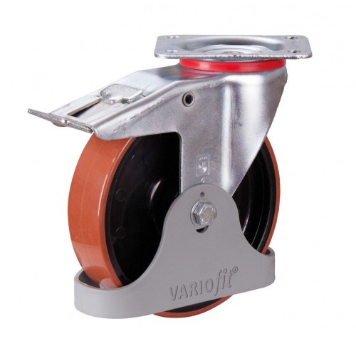 Set 4 roues polyur&eacute;thane 92&deg; - Charge 2000 kg